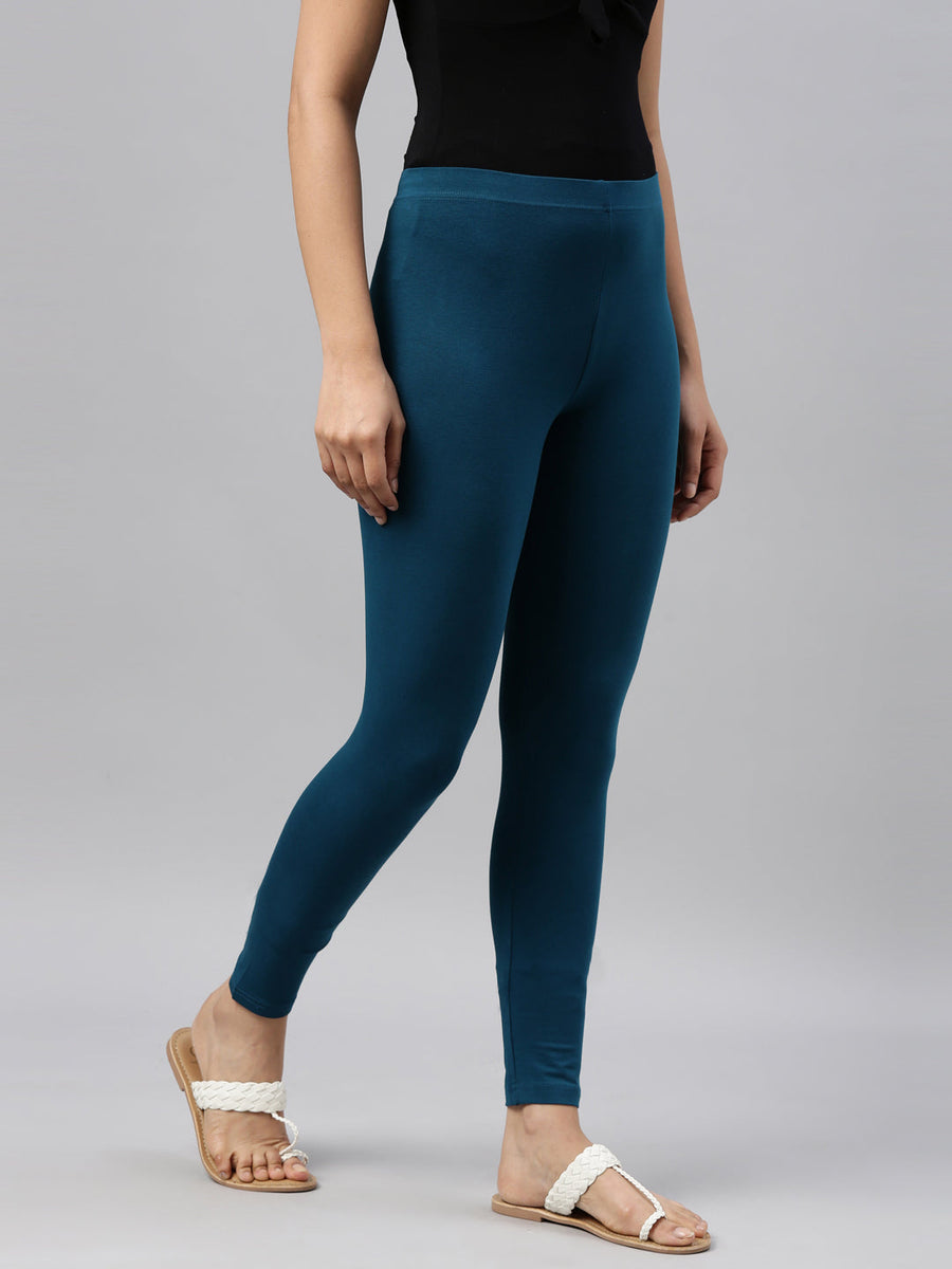 Ankle Leggings-Turquoise