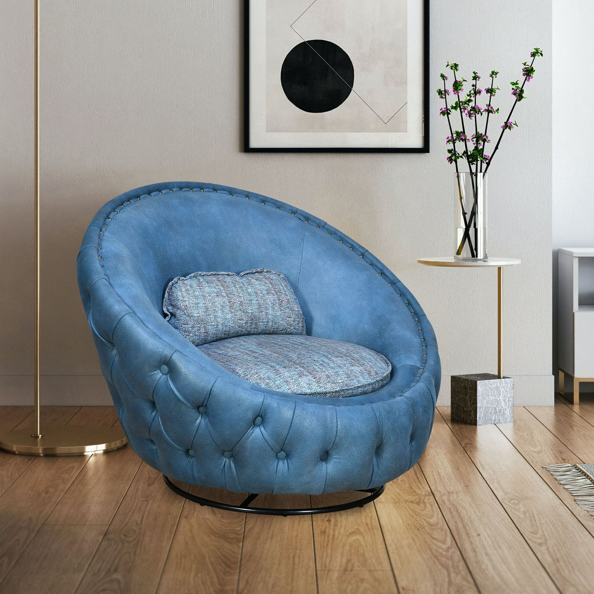 Fuzzy circle online chair