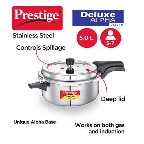 Prestige stainless steel 2025 pressure cooker 7 litre