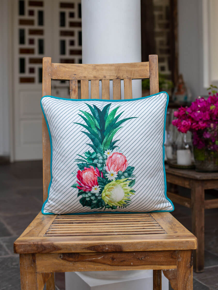 Pineapple Blast Cotton Cushion Cover - 16 inch