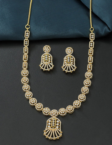 Designer Zirconia Crystal Elegance Necklace Set
