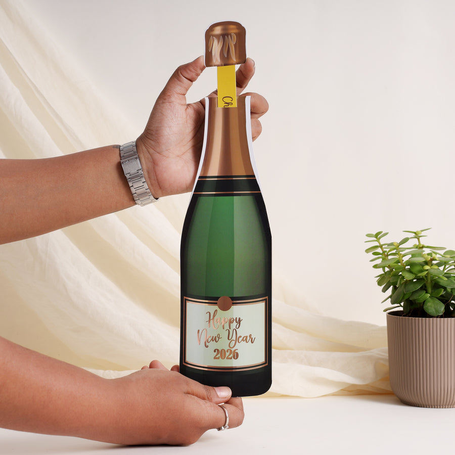 New Year Champagne Card