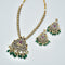 Zirconia Peacock Design Victorian Necklace Set