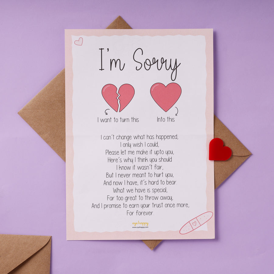 Gift Box Im Sorry Gifts For Him Diy Apology Sorry Gift For