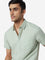 WES Casuals Sage Green Slim Fit Shirt