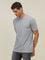 WES Casuals Grey Melange Cotton Slim Fit T-Shirt