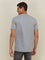 WES Casuals Grey Melange Cotton Slim Fit T-Shirt