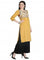 Yellow 3/4 Sleeve Printed kurta