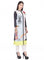 White Printed 3/4 Sleeve kurta