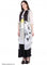 White Printed Sleeveless Gillet