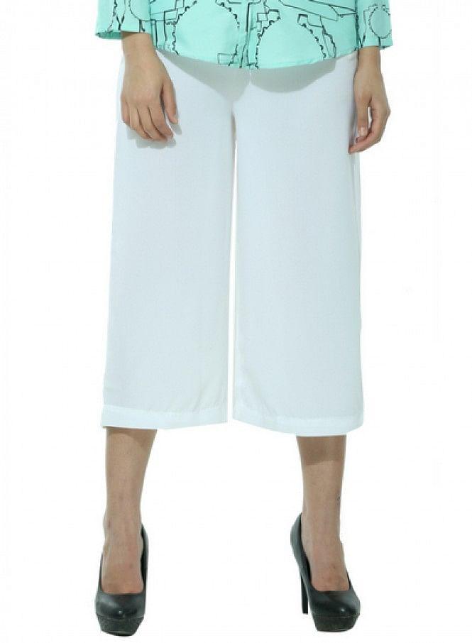 White Ankle-Length Pants