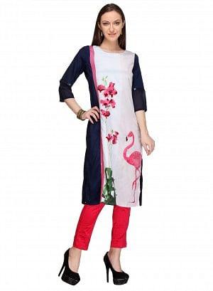 Pink Embellished kurta