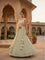 Ivory Net Heavy Pearl Embroidered Ghagra Set