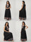 Black Georgette Printed Long Dress