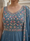 Ice Blue Chinnon Hand Embroidered Anarkali Set