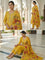Mustard Silk Floral Digital Printed Three Piece set