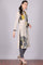 Beige Printed Mandarin Neck kurta