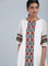 Ecru Round Neck Embellished kurta