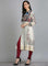 White Printed Mandarin Neck kurta