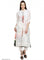 White Printed 3/4 Sleeve kurta