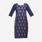 Blue 3/4 Sleeve Printed kurta