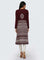 Maroon Printed Winter kurta