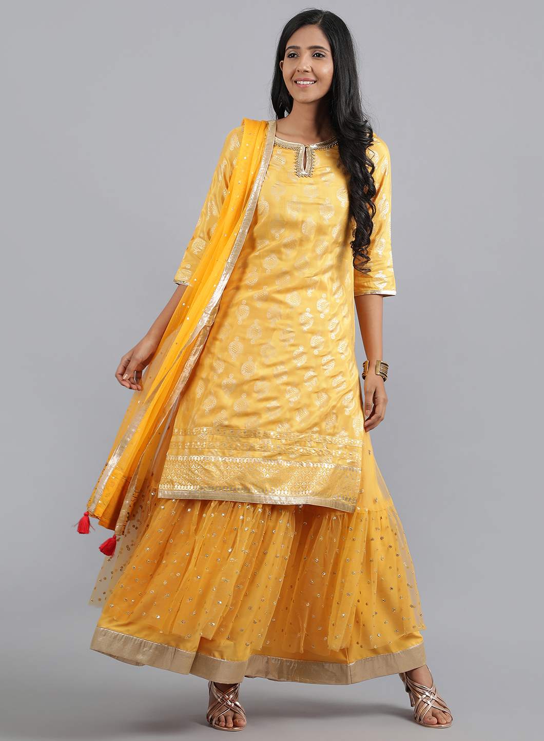 Yellow Solid Dupatta