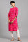 Pink Mandarin Neck Printed kurta