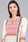 Off-White Round Neck Printed kurta