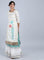 White Round Neck Floral Print kurta