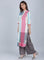 White & Blue Striped Mandarin Neck kurta