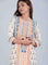 Off-White & Orange Printed kurta