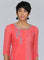 Coral Round Neck Printed kurta