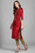 Red Round Neck Velvet Winter kurta