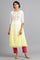 Yellow Round Neck Floral kurta