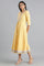 Yellow Round Neck Fusion Dress