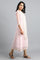 Pink Round Neck Printed kurta