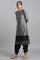 Grey Mandarin Neck Chanderi kurta