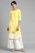 Lemon Green Round Neck Printed kurta