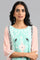 Green Round Neck Printed kurta