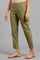 Olive Green Solid Trousers