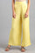 Yellow Solid Flared Pants