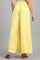 Yellow Solid Flared Pants