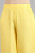 Yellow Solid Flared Pants