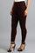 Wine Woollen Leggings