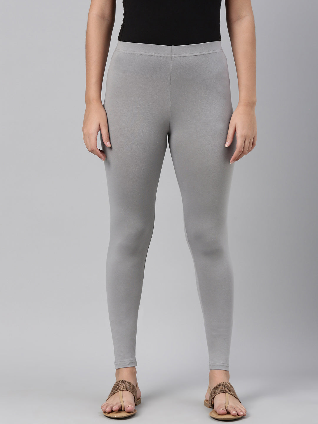 Grey Colour Ankle Length Cosy Leggings | 1 People