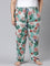 Women Green Printed Woven Viscose Lounge Pants