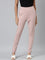 Women Solid Baby Pink Stretch Ponte Pants