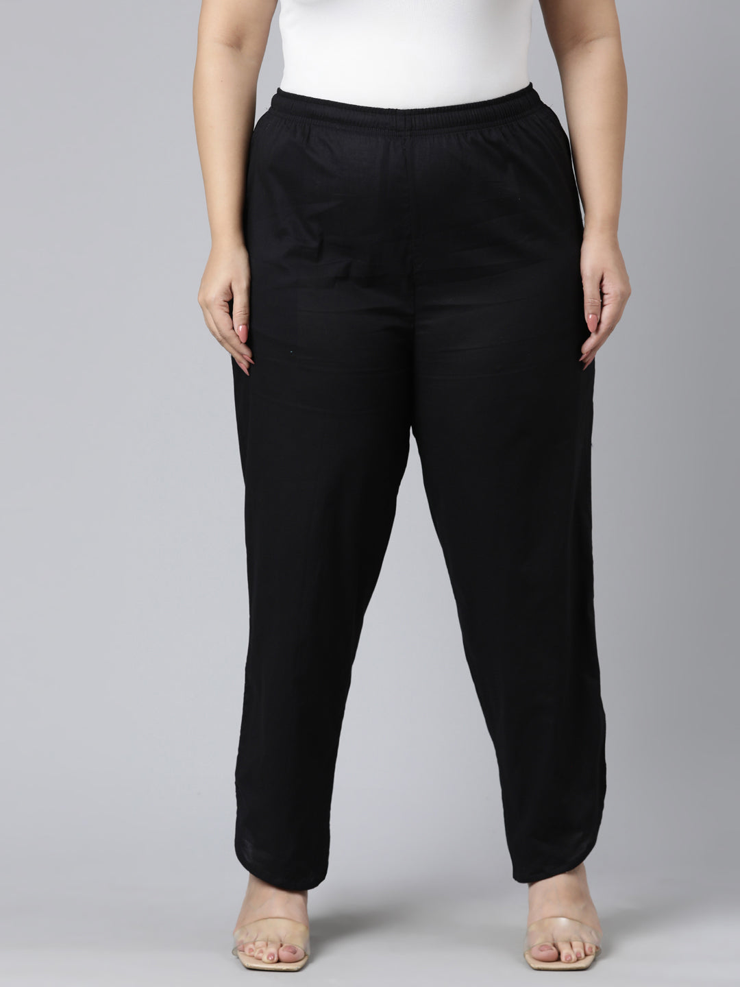 Black Embroidered Cotton Dhoti Pants - ASDP001 – Asmi Shop