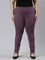 Women Solid Purple Stretch Ponte Pants